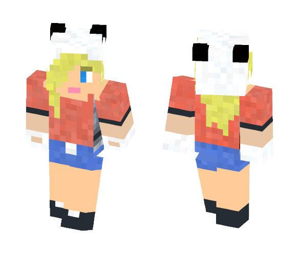 Panda Girl-1 - Female Minecraft Skins - image 1
