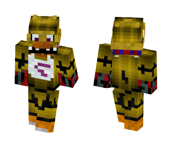 FNAF 2 - Withered Chica - Male Minecraft Skins - image 1