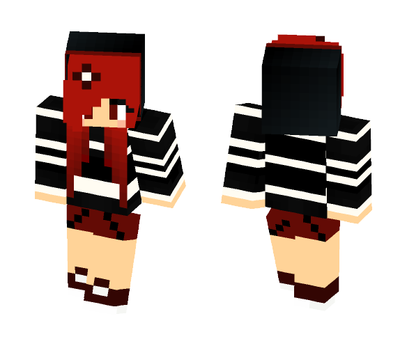 Red haired Girl - Color Haired Girls Minecraft Skins - image 1