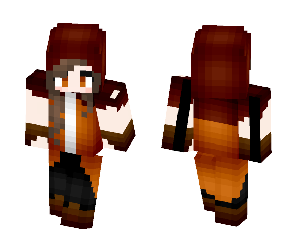 Girl Fire Mage - Girl Minecraft Skins - image 1