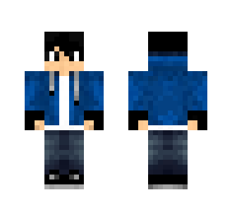 Human Skin // Blue Hacket - Male Minecraft Skins - image 2
