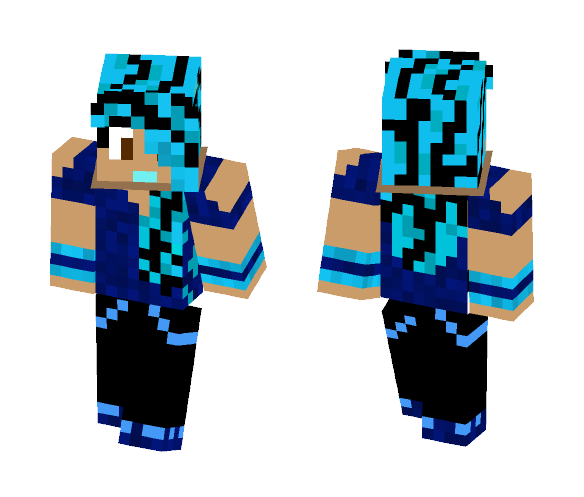 Blue and Black - Female Minecraft Skins - image 1