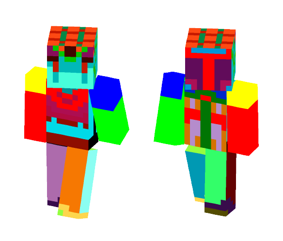 patchwork rainbow clay golem - Male Minecraft Skins - image 1
