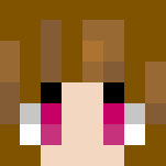 Brown hair Pink Eyes Girl - Color Haired Girls Minecraft Skins - image 3