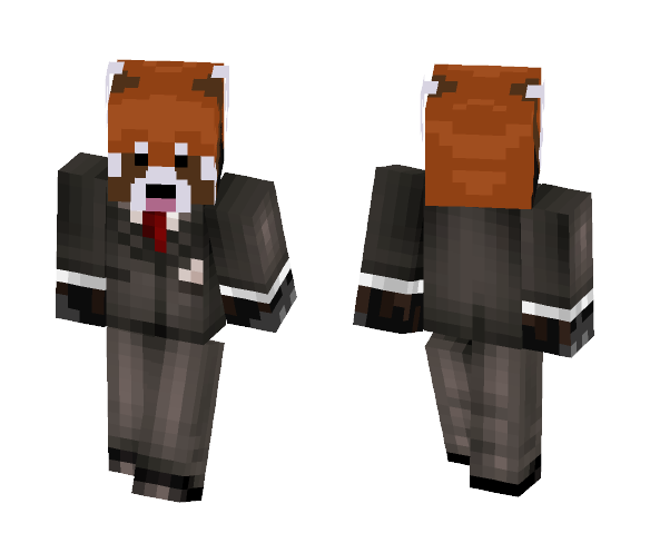 RedPanda in suit :3 - Male Minecraft Skins - image 1