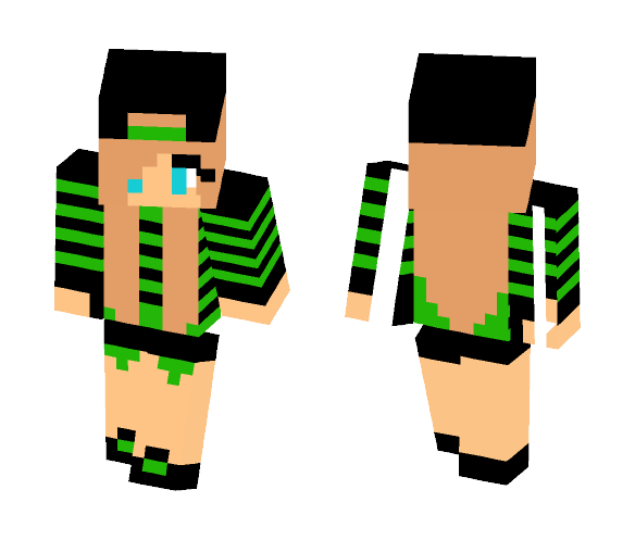 Black and Green girl - Girl Minecraft Skins - image 1