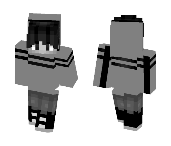 Grayscale - #1 Boy Version B&W - Boy Minecraft Skins - image 1