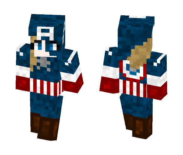 Captain America | Female - Comics Minecraft Skins - image 1