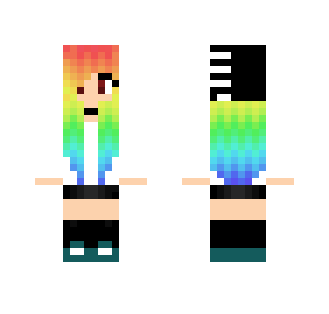 Rainbow Skin - Female Minecraft Skins - image 2