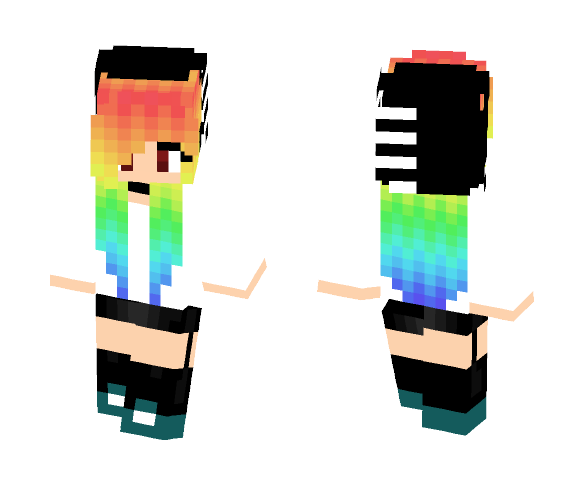 Rainbow Skin - Female Minecraft Skins - image 1