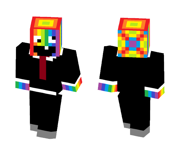 Rainbow Face - Male Minecraft Skins - image 1