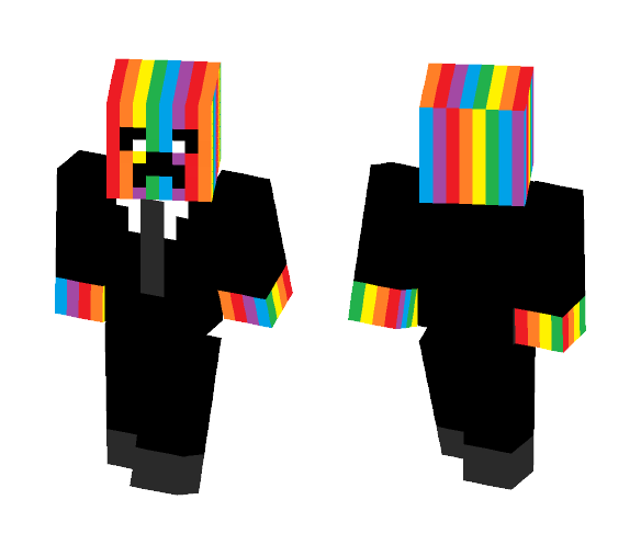 Rainbow Creeper - Male Minecraft Skins - image 1