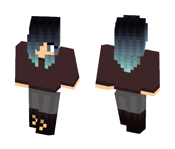 Girl with Ombre hair - Color Haired Girls Minecraft Skins - image 1