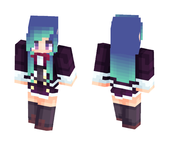 Miku Hatsune (school uniform) - Female Minecraft Skins - image 1