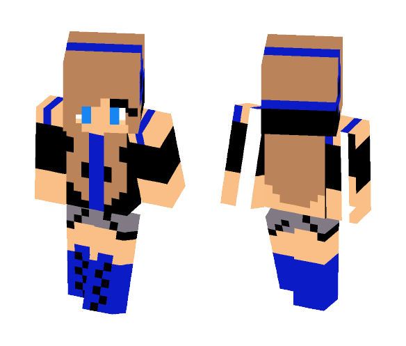 Black and blue rebel girl - Girl Minecraft Skins - image 1