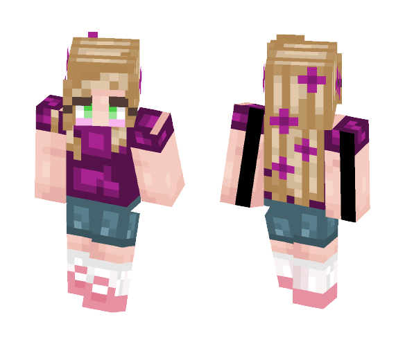 Purple paradise // Shidoni - Female Minecraft Skins - image 1