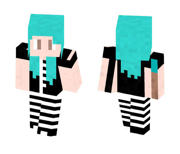 Black & White Girl - Girl Minecraft Skins - image 1