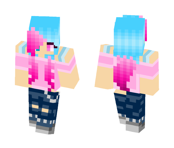 Cotton Candy Girl - Girl Minecraft Skins - image 1