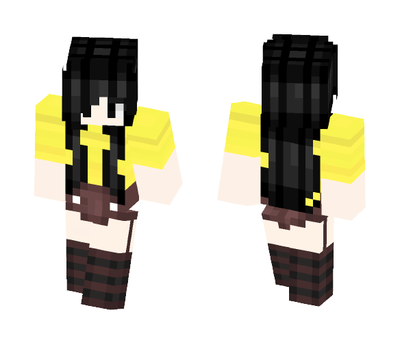 Black haired girl - Color Haired Girls Minecraft Skins - image 1. Downloa.....