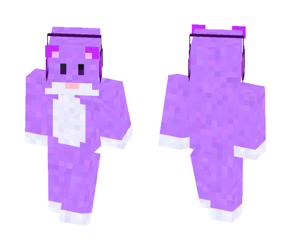 Kawaii Purple Cat - Cat Minecraft Skins - image 1