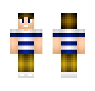 Blue White Stripes - Male Minecraft Skins - image 2