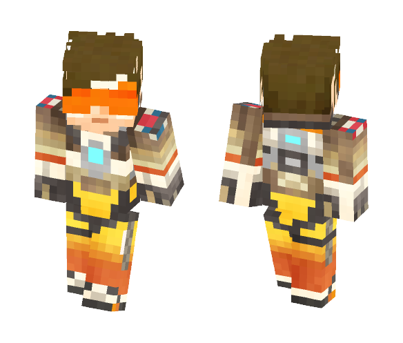 Tracer (OverWatch) - Female Minecraft Skins - image 1