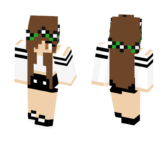 ~Black & White Teen~ - Female Minecraft Skins - image 1