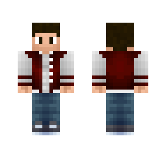 Alex Red Collage Jacket - Male Minecraft Skins - image 2