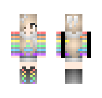 Rainbow Winter Girl - Girl Minecraft Skins - image 2