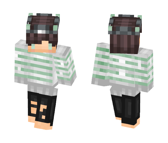 Green chibby :33 - Male Minecraft Skins - image 1