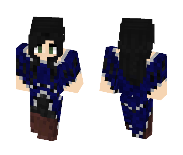 Dark Blue Longshirt/Robe design - Female Minecraft Skins - image 1