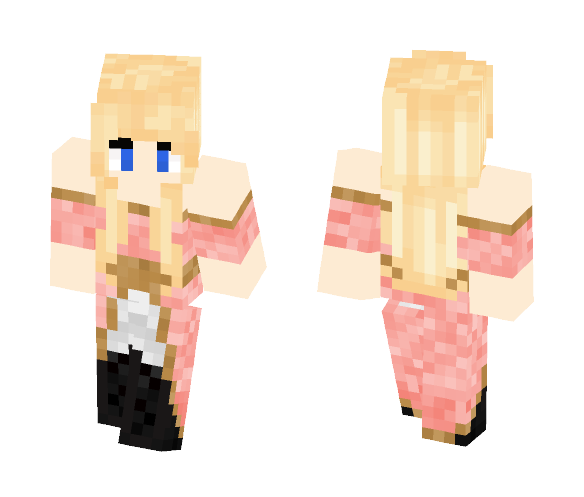 Noble Girl Pink Gown - Girl Minecraft Skins - image 1