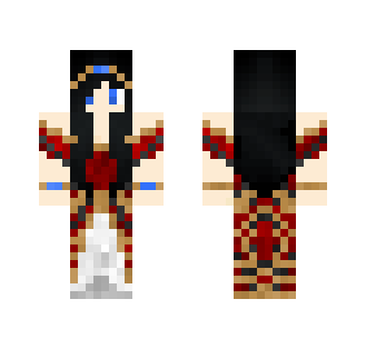 Red and Gold Court Gown - Female Minecraft Skins - image 2