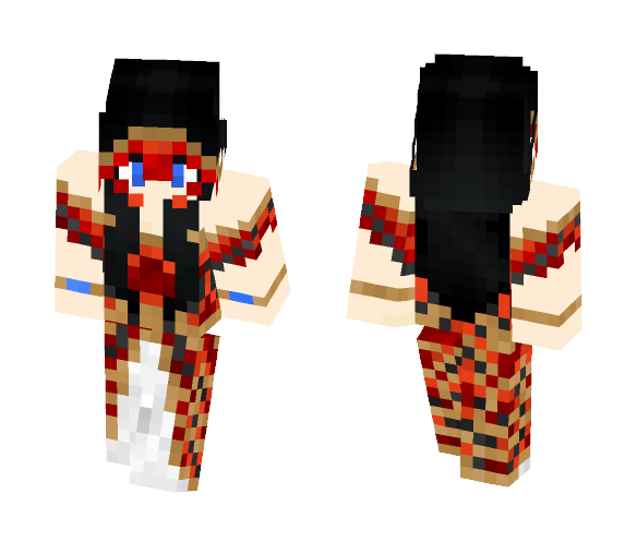 Sunset Masquerade Gown - Female Minecraft Skins - image 1