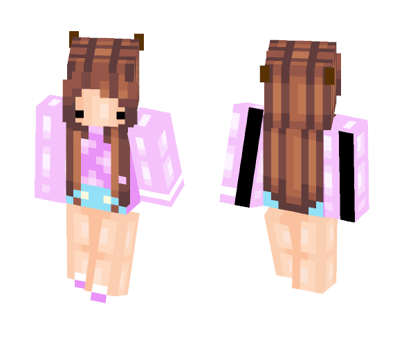 ~c u t i e~ The girl in Purple - Girl Minecraft Skins - image 1