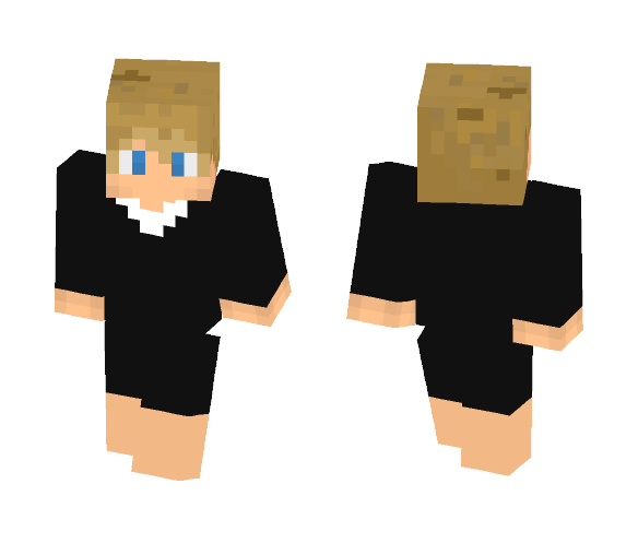 Black Shirt Blonde Boy - Boy Minecraft Skins - image 1