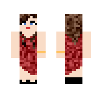 Girl with red dress - Girl Minecraft Skins - image 2