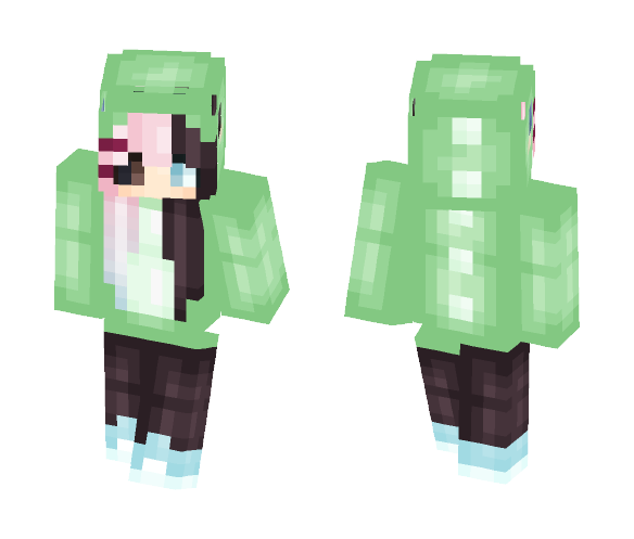 Dinosaur Hoodie [OC] - Female Minecraft Skins - image 1