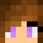 Purple Eye Girl First Skin - Girl Minecraft Skins - image 3