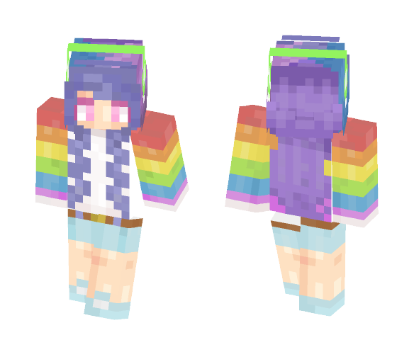 Rainbow Galaxy - Female Minecraft Skins - image 1