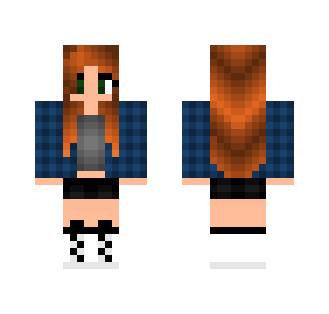 Checkered shirt girl (REMADE) - Girl Minecraft Skins - image 2