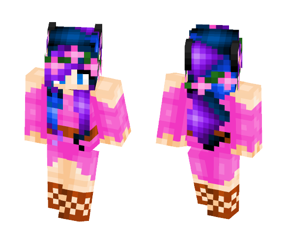 Izzie's Floral Skin - Female Minecraft Skins - image 1