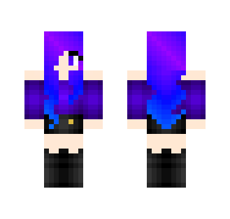Purple-Blue Hair - Female Minecraft Skins - image 2