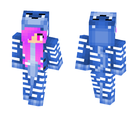 Blue/White Candy-Fox Girl - Girl Minecraft Skins - image 1