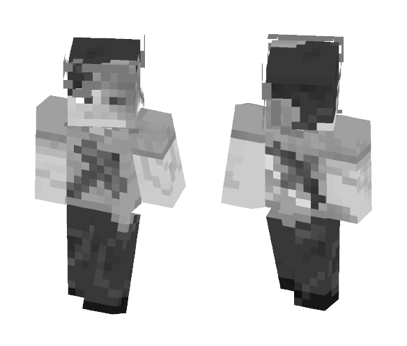Corrupted Grayscale Skin - Male Minecraft Skins - image 1