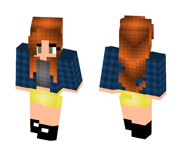 Girl in checkered jacket - Girl Minecraft Skins - image 1