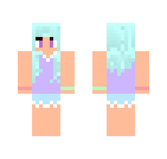 Cute Blue Haired CUTIE - Female Minecraft Skins - image 2