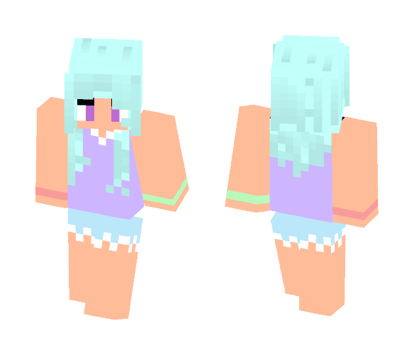 Cute Blue Haired CUTIE - Female Minecraft Skins - image 1
