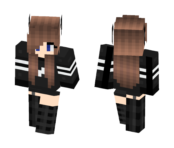 Black Neko Girl - Girl Minecraft Skins - image 1