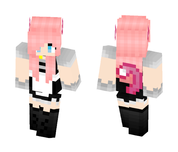 Pink Cat Maid - Cat Minecraft Skins - image 1